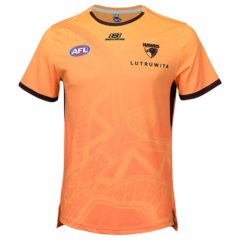 Hawthorn 2024 Authentic Mens Run Out Tee - Image 4