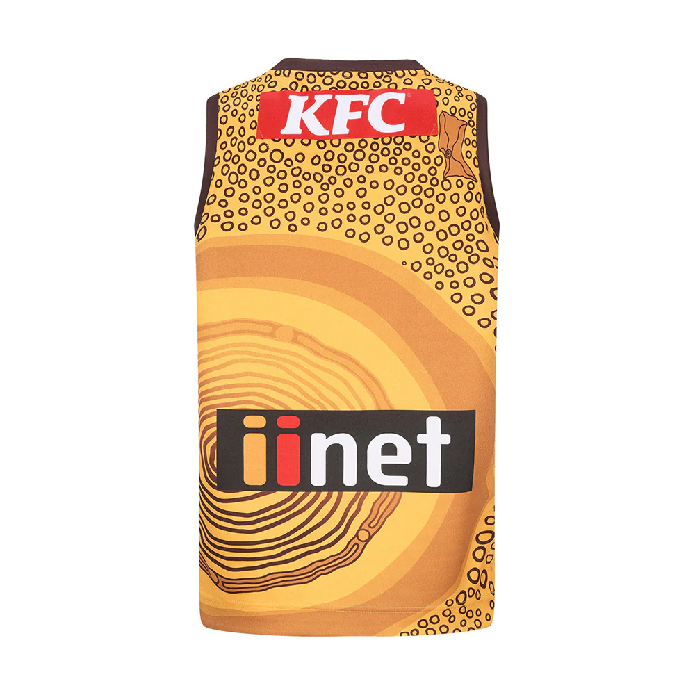 Hawthorn 2024 Authentic Youth Gold Indigenous Guernsey - Image 2