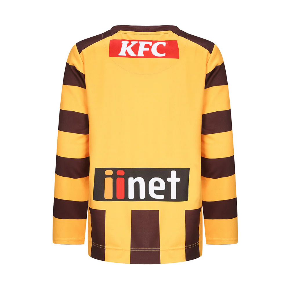 Hawthorn 2024 Authentic Youth Long Sleeve Home Guernsey - Image 2