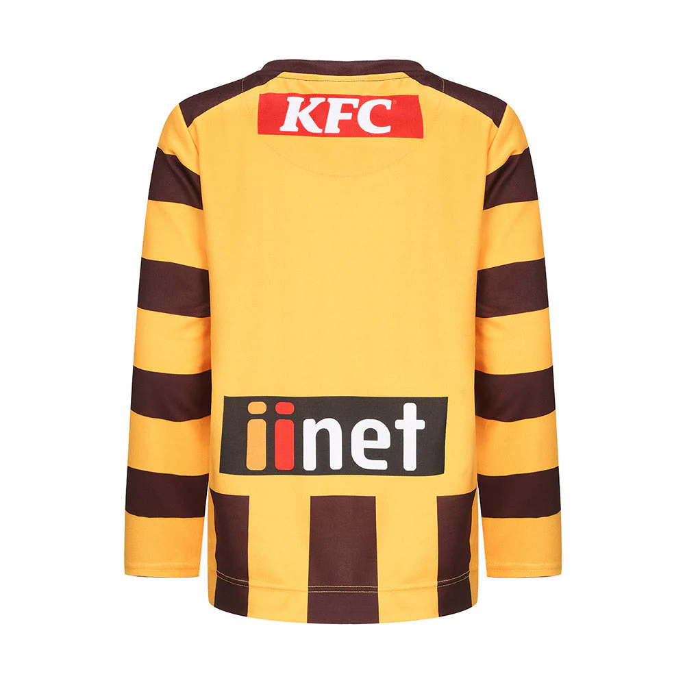 Hawthorn 2024 Authentic Youth Long Sleeve Home Guernsey - Image 5