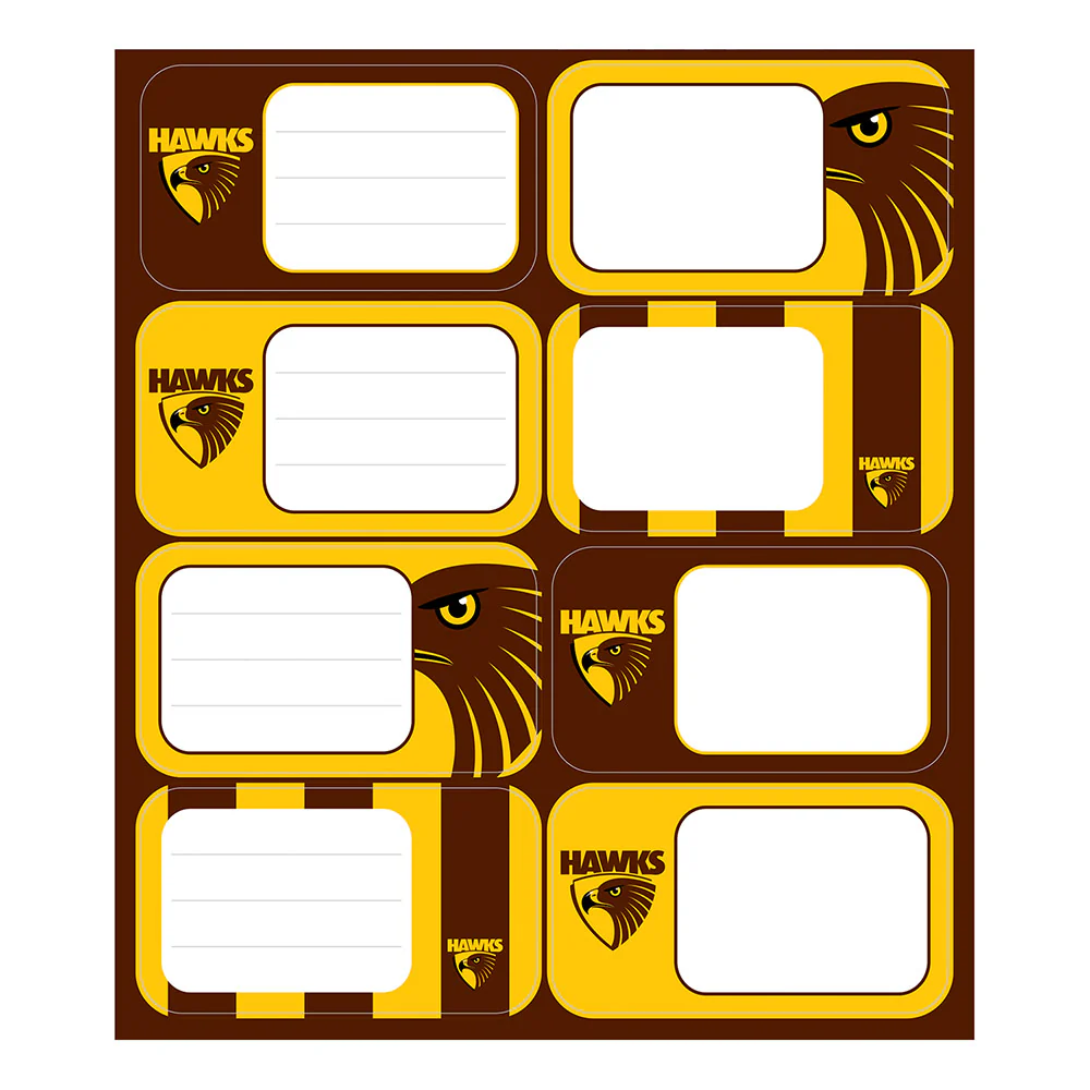 Hawthorn Hawks Book Labels
