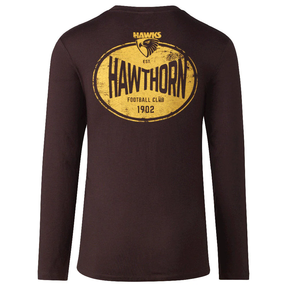 Hawthorn Mens Supporter Long Sleeve Tee - Image 4