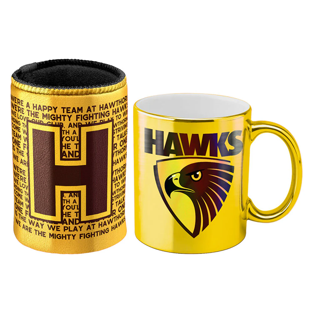 Hawthorn Metallic Can Cooler And Mug Pack