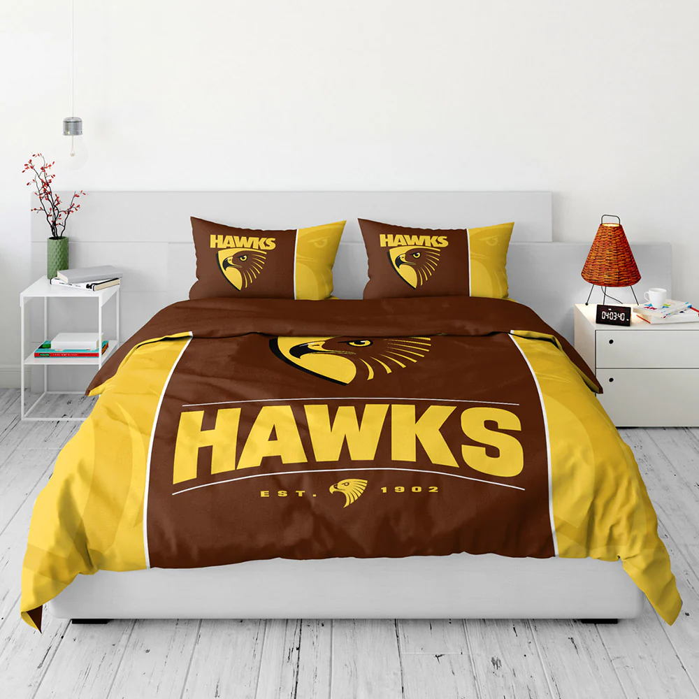 Hawthorn Hawks Queen Quilt Cover Set