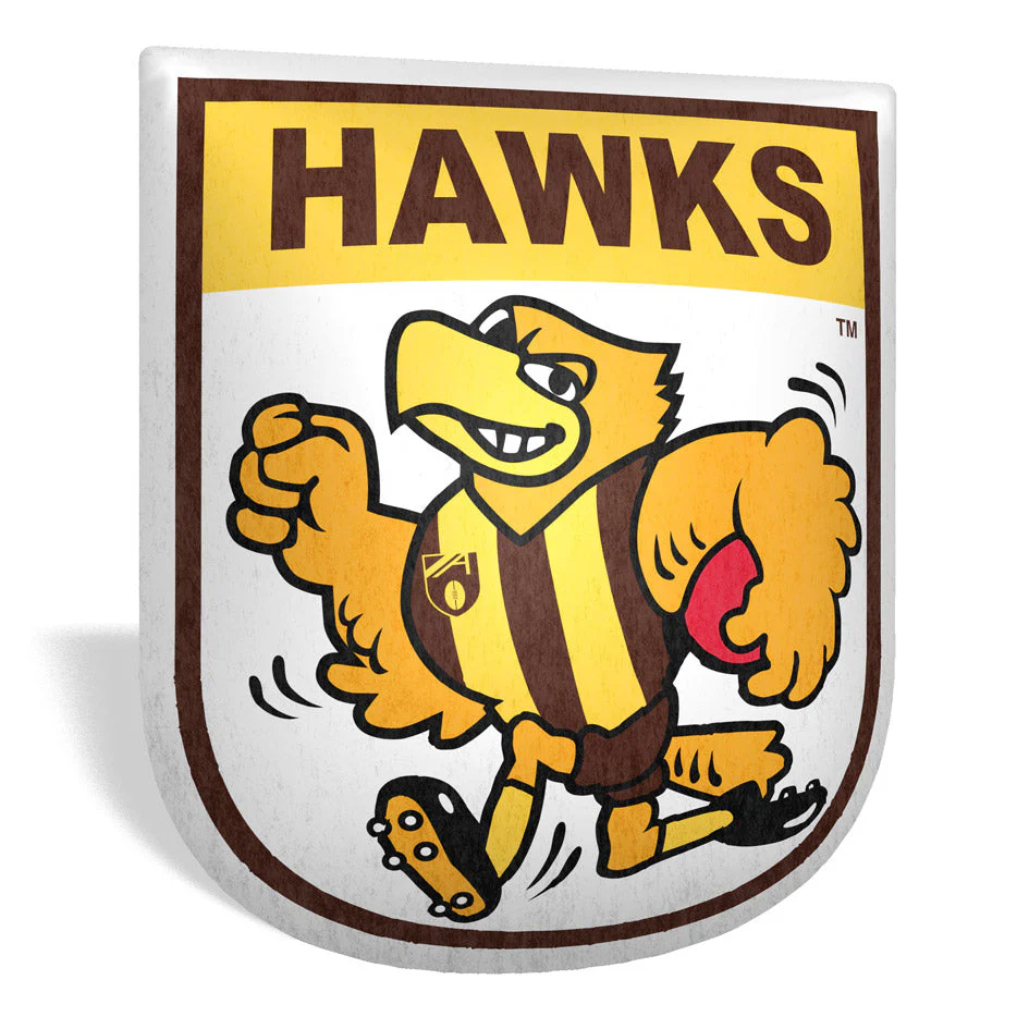 Hawthorn Retro Mascot Shaped Cushion