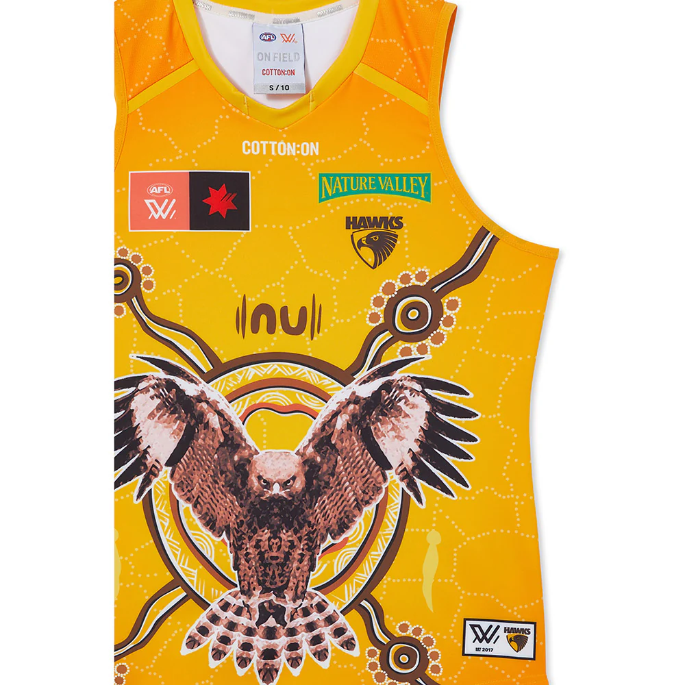 Hawthorn Season 8 AFLW Authentic Indigenous Guernsey - Image 3