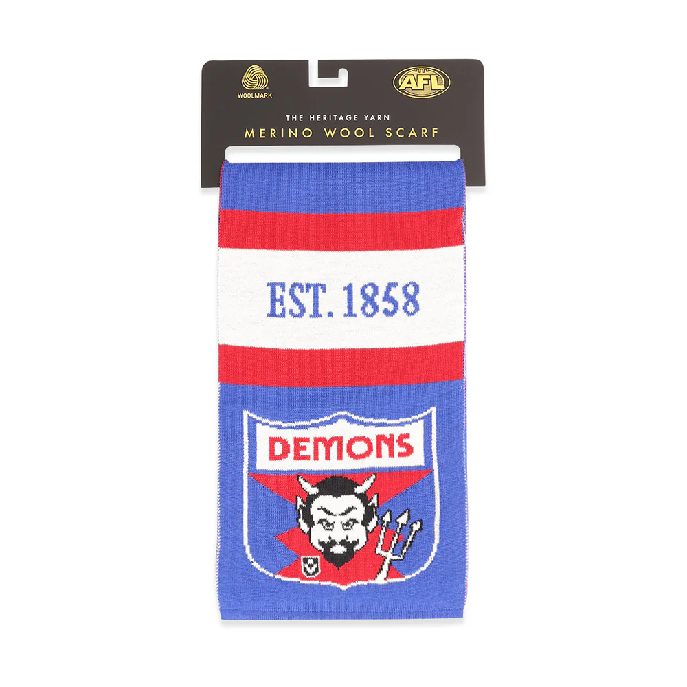 Melbourne Demons Throwback Merino Wool Scarf