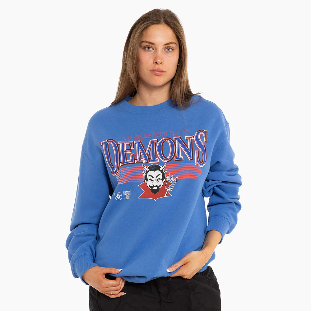 Melbourne Demons Mitchell & Ness Adults Underscore Crew Neck Sweater - Image 4