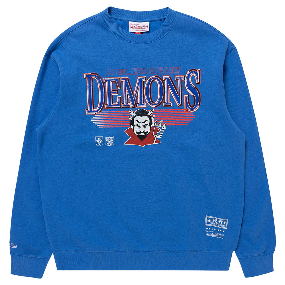 Melbourne Demons Mitchell & Ness Adults Underscore Crew Neck Sweater - Image 6