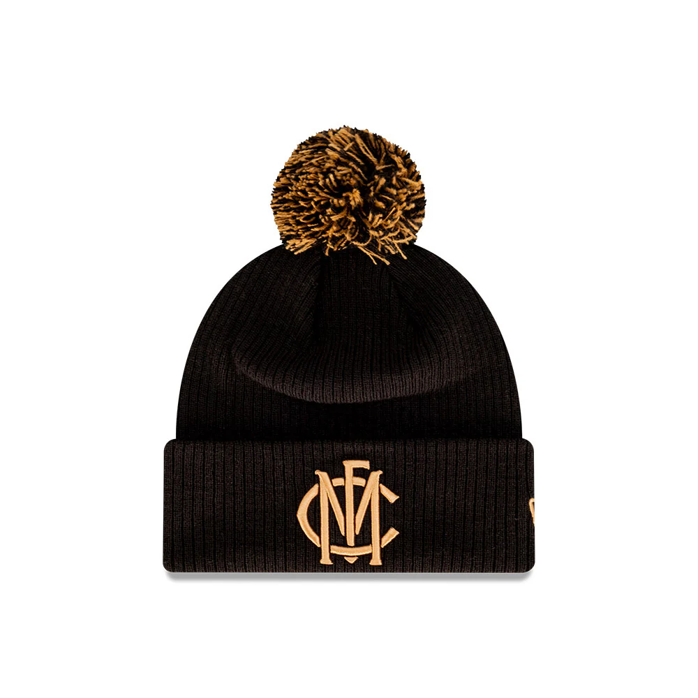 Melbourne Demons New Era Black Wheat Knitted Beanie