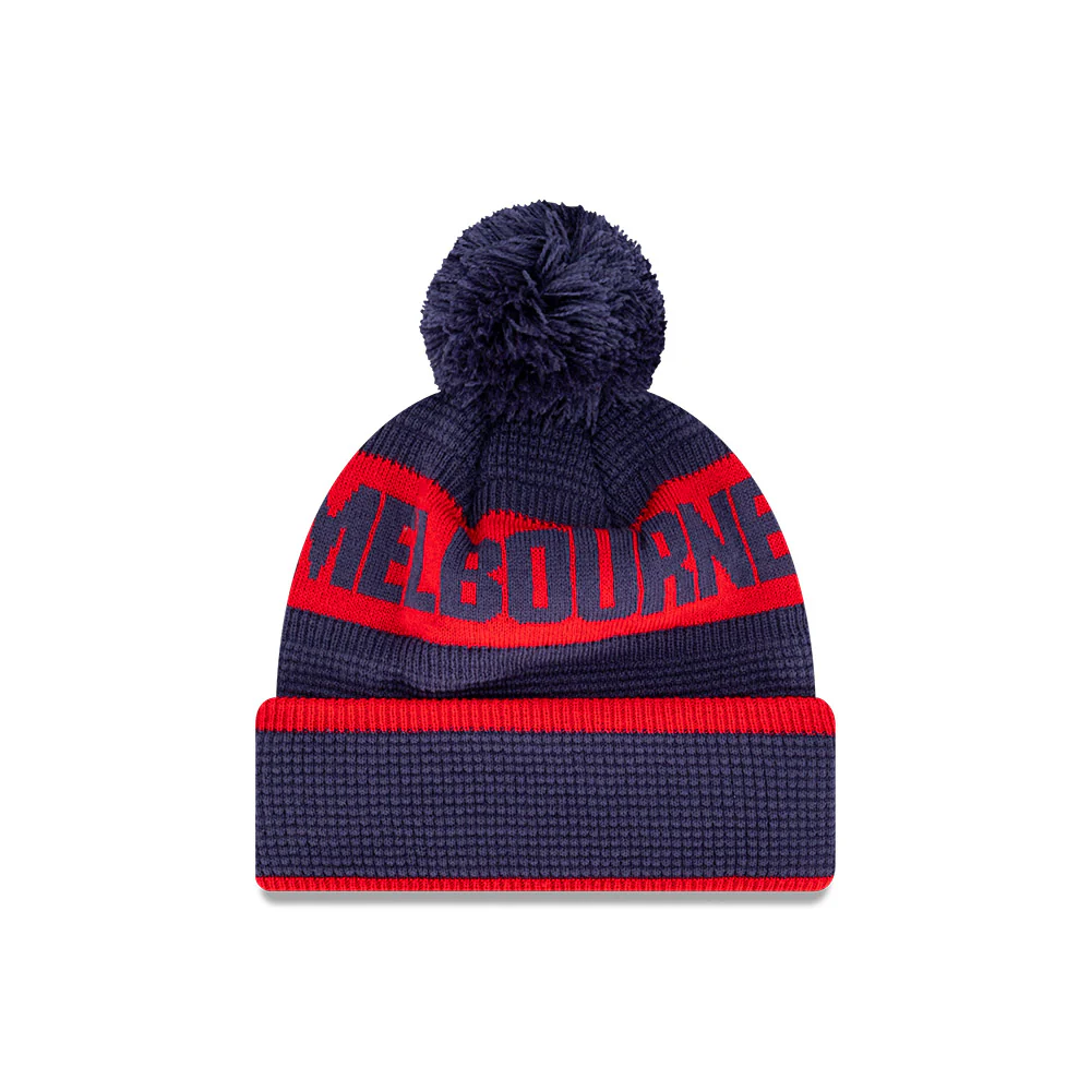 Melbourne Demons New Era Waffle Wordmark Beanie - Image 2