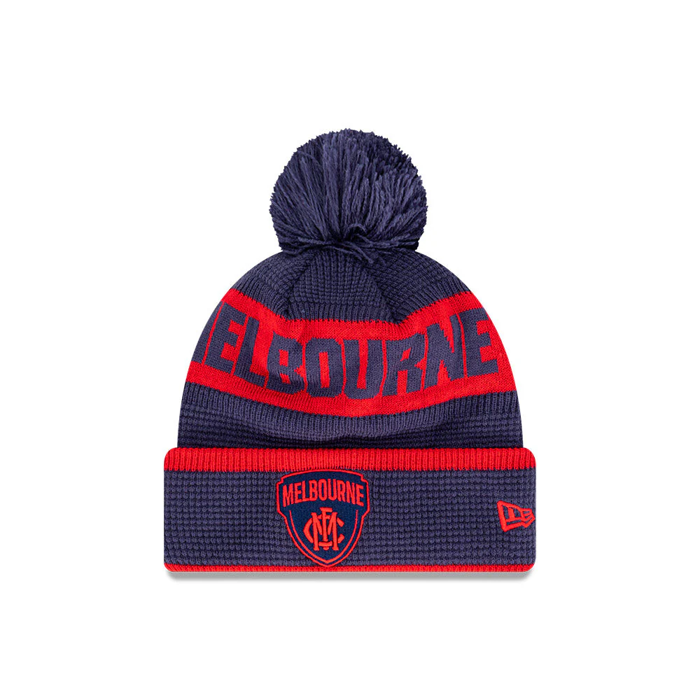 Melbourne Demons New Era Waffle Wordmark Beanie - Image 3