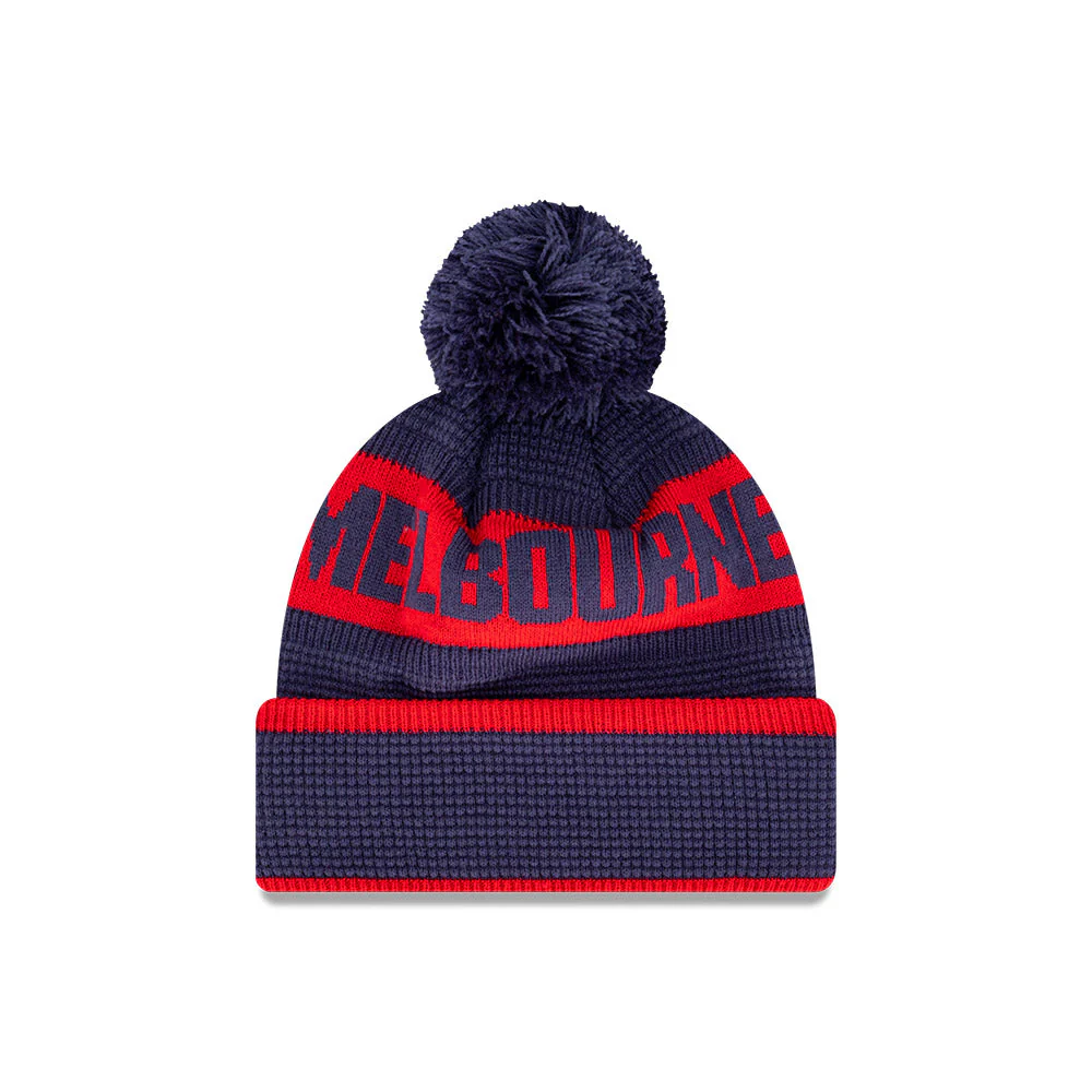 Melbourne Demons New Era Waffle Wordmark Beanie - Image 4