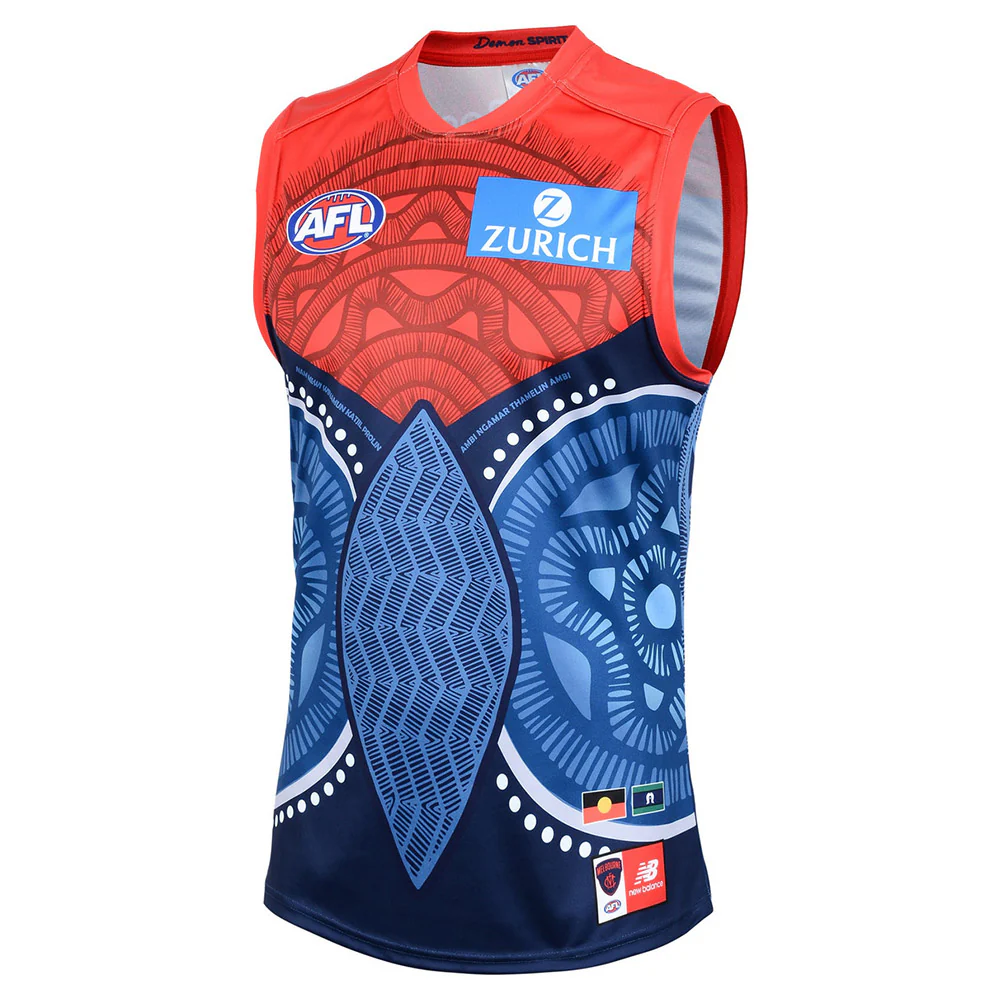 Melbourne Demons 2025 Authentic Adult Indigenous Guernsey