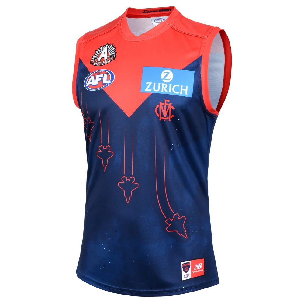 Melbourne Demons 2025 Authentic Anzac Guernsey