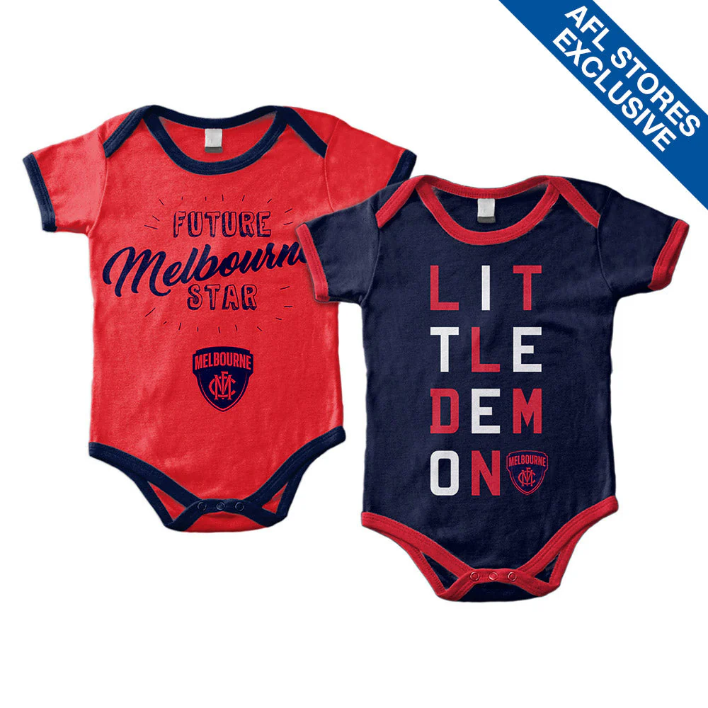 Melbourne Demons Set Of 2 Infant Grow Suits - Image 2