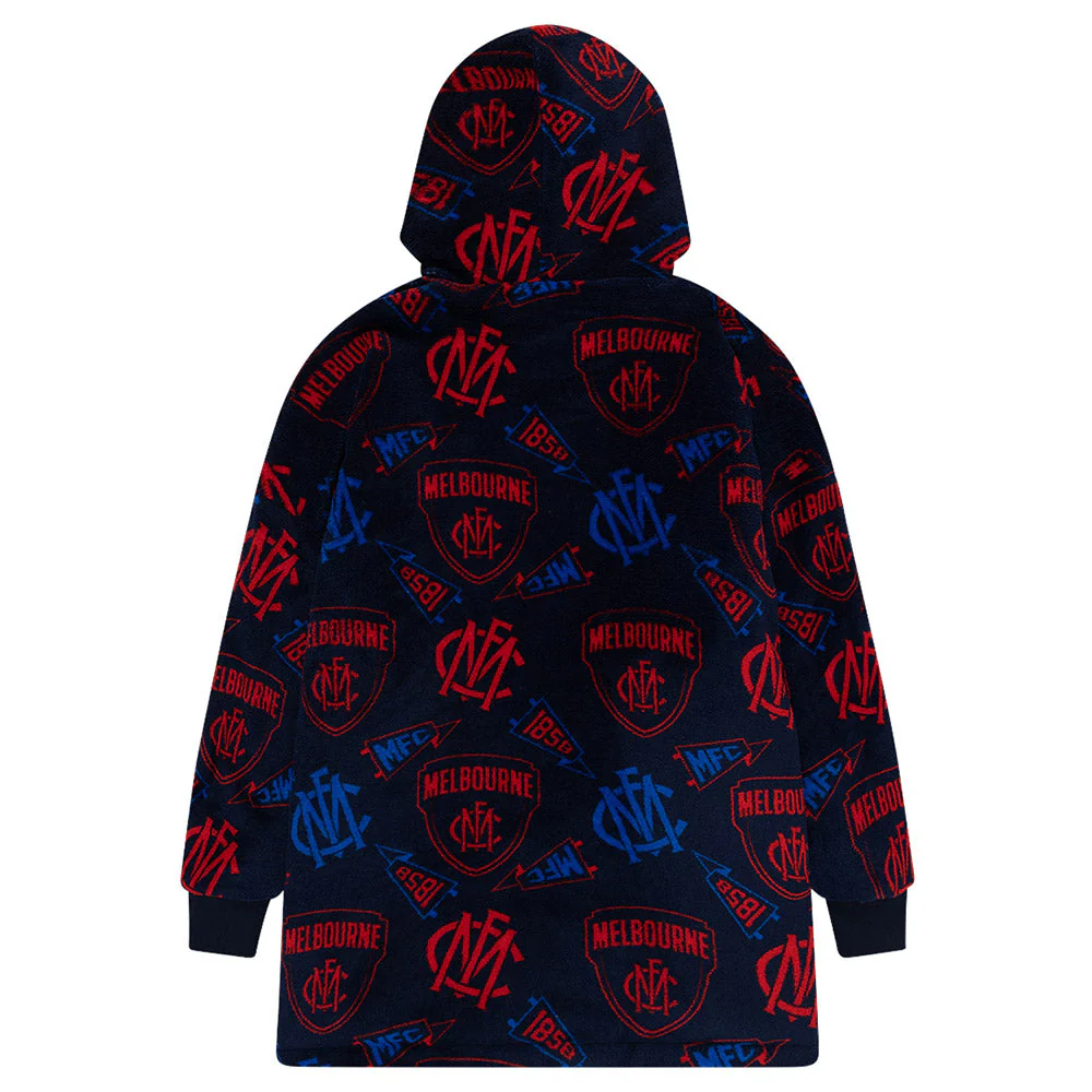 Melbourne Demons Adult Sherpie Oversized Fleece Hoodie - Image 10