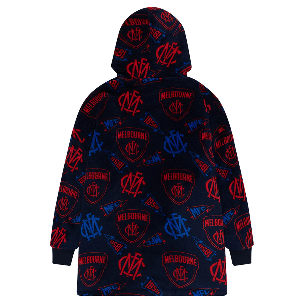 Melbourne Demons Adult Sherpie Oversized Fleece Hoodie - Image 2