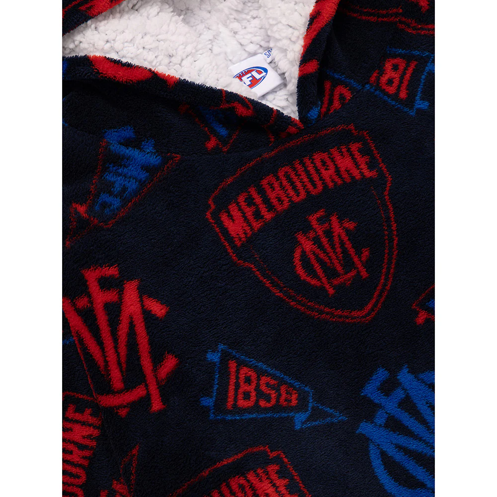 Melbourne Demons Adult Sherpie Oversized Fleece Hoodie - Image 3