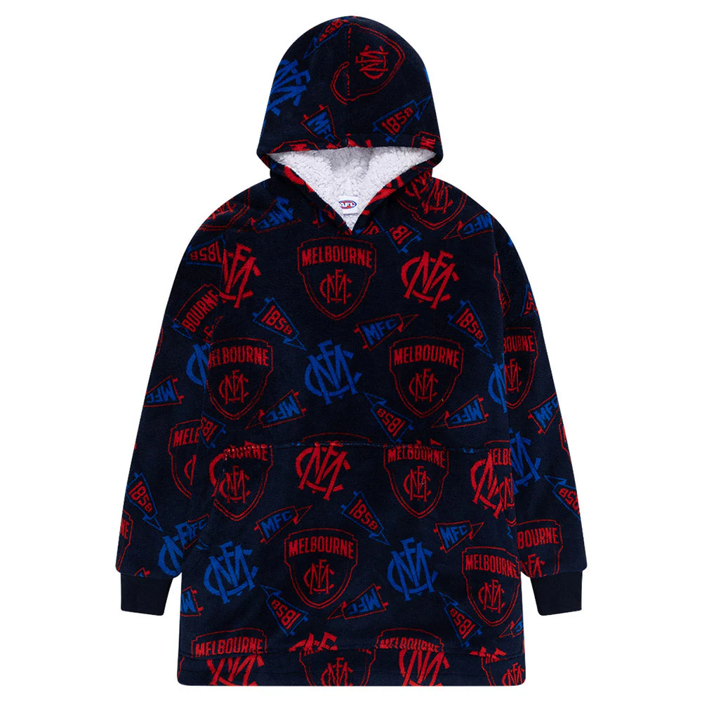 Melbourne Demons Adult Sherpie Oversized Fleece Hoodie - Image 6
