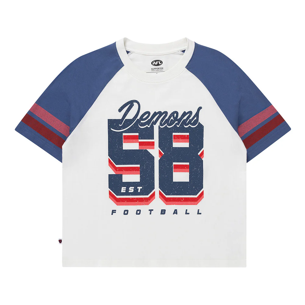 Melbourne Demons 2-Tone Womens Raglan Tee