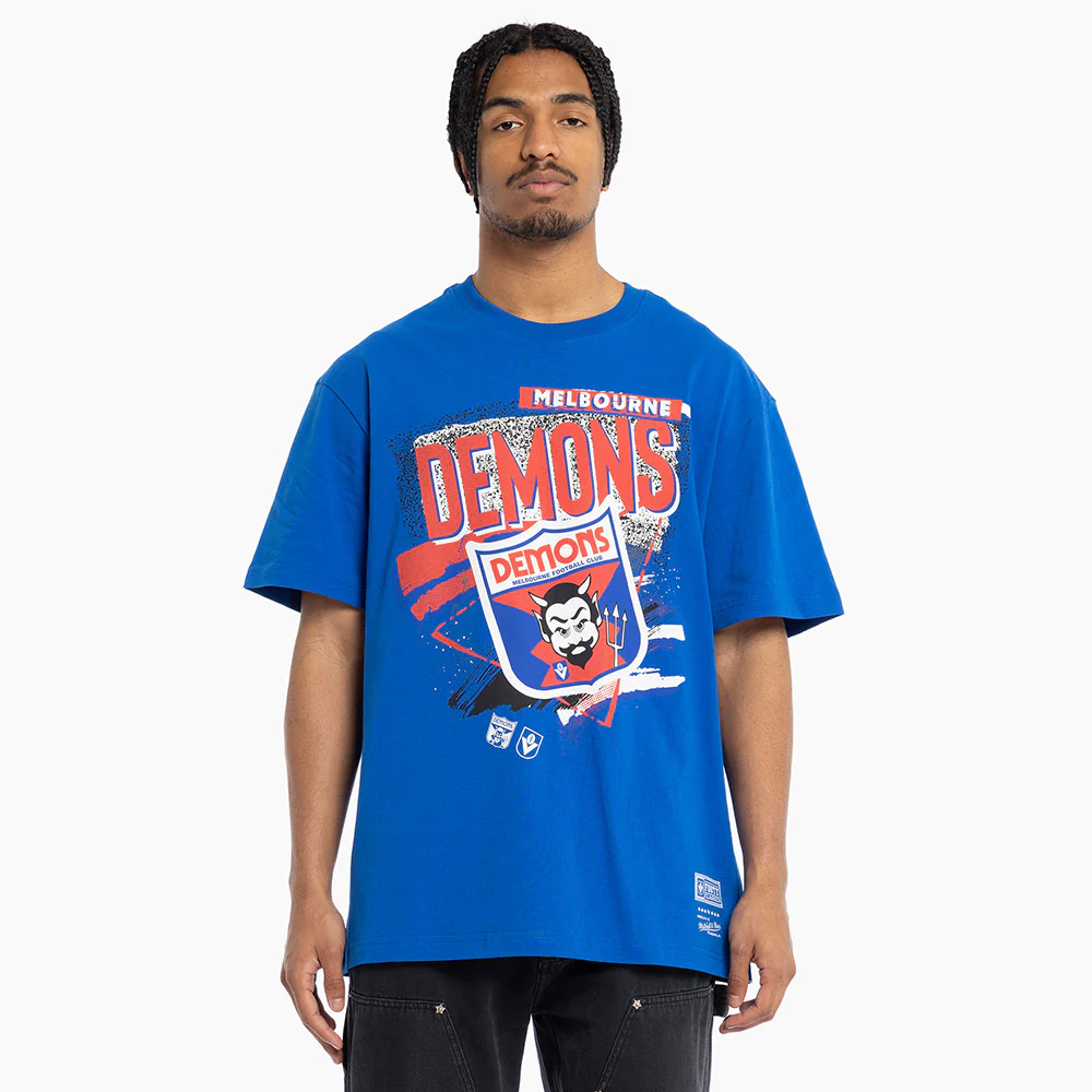 Melbourne Demons Mitchell & Ness Abstract Logo Tee