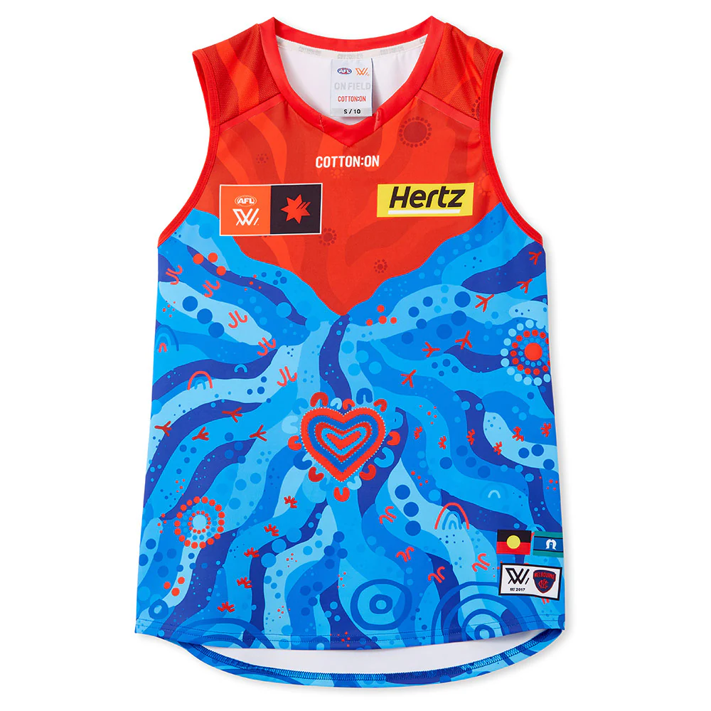 Melbourne Demons Season 9 AFLW Authentic Indigenous Guernsey