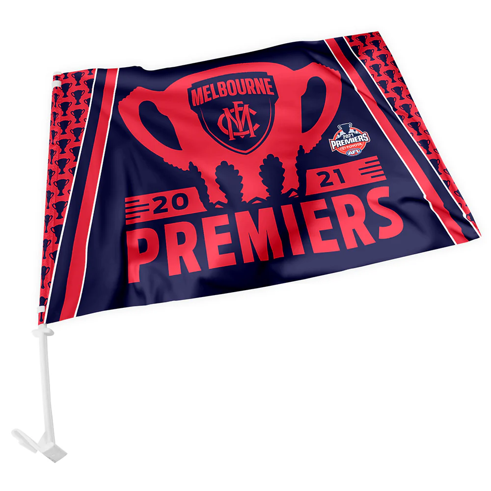 Melbourne Demons 2021 Premiers Car Flag