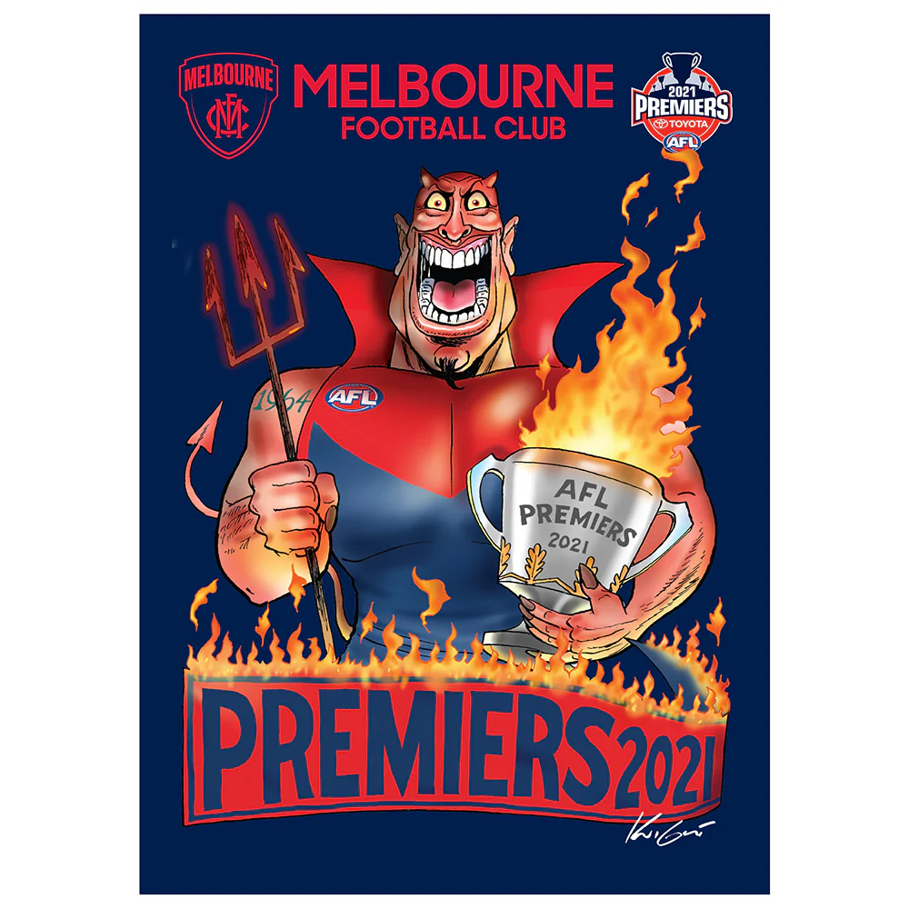 Melbourne Demons 2021 Premiers Caricature Sticker