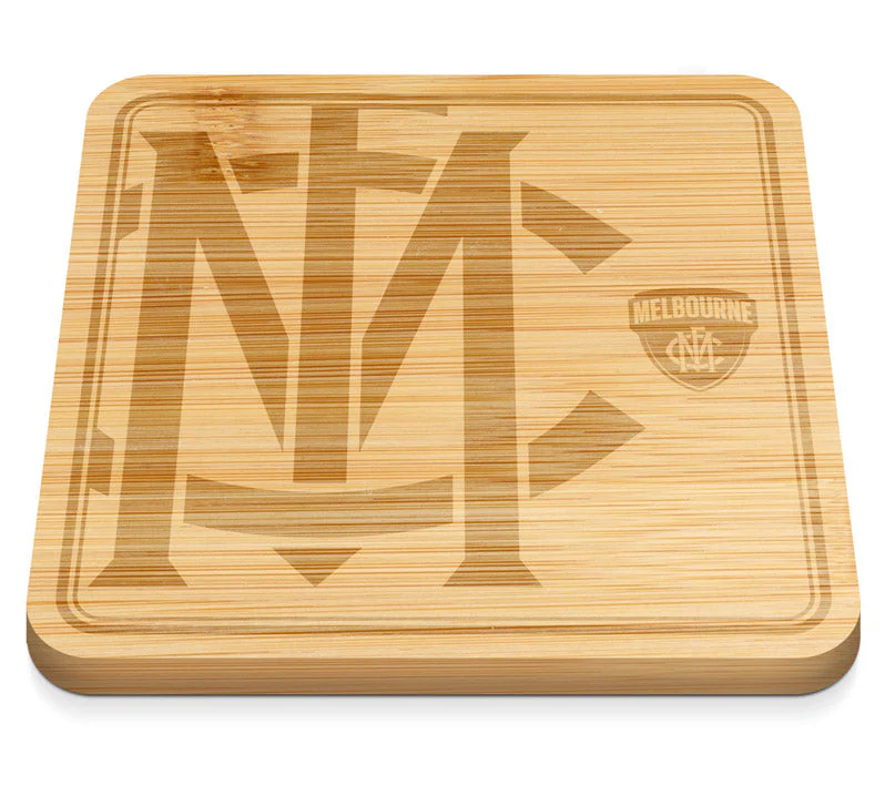 Melbourne Demons 35cm Square Bamboo Cheese Board