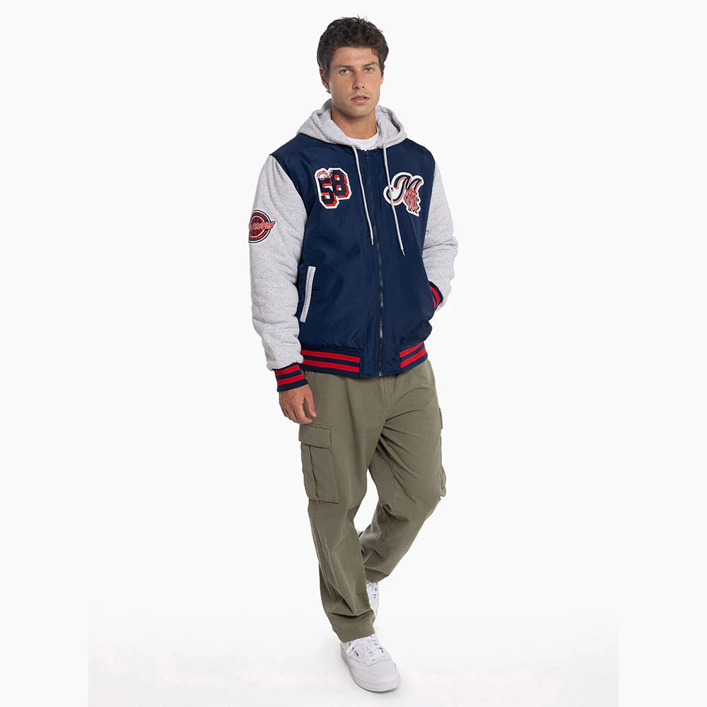 Melbourne Demons Adult Patchwork Bomber Jacket - Image 4