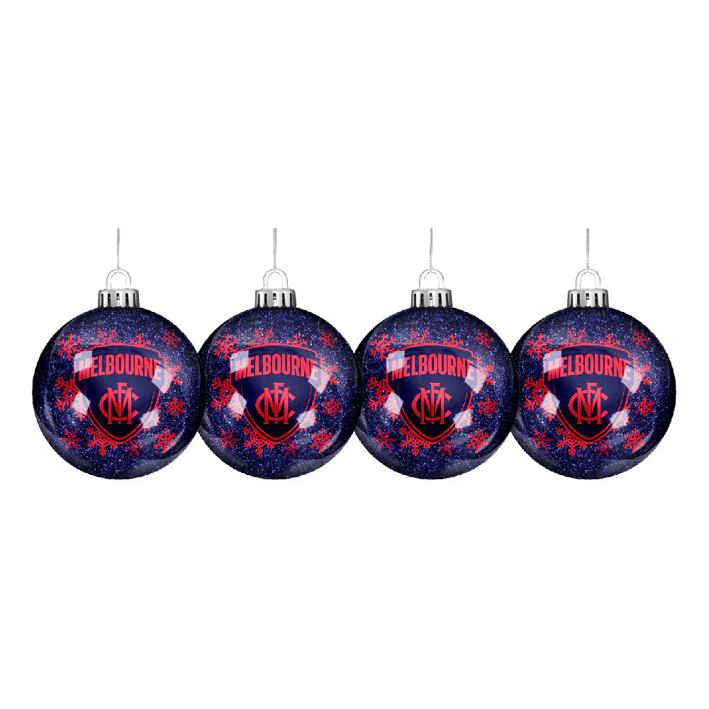 Melbourne Demons Glitter Baubles