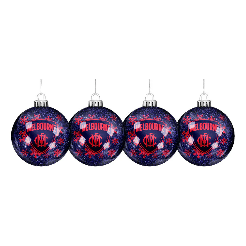 Melbourne Demons Glitter Baubles - Image 2