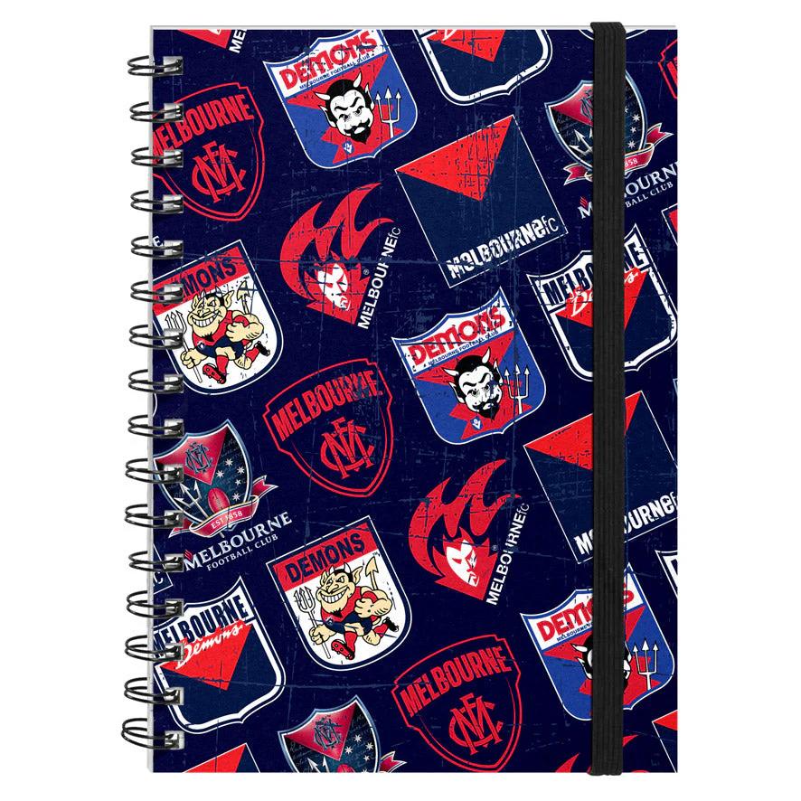 Melbourne Demons Hard Cover Notebook