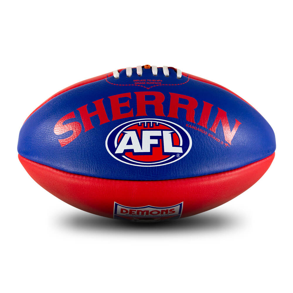 Melbourne Demons Leather Football - Size 5 - Image 2