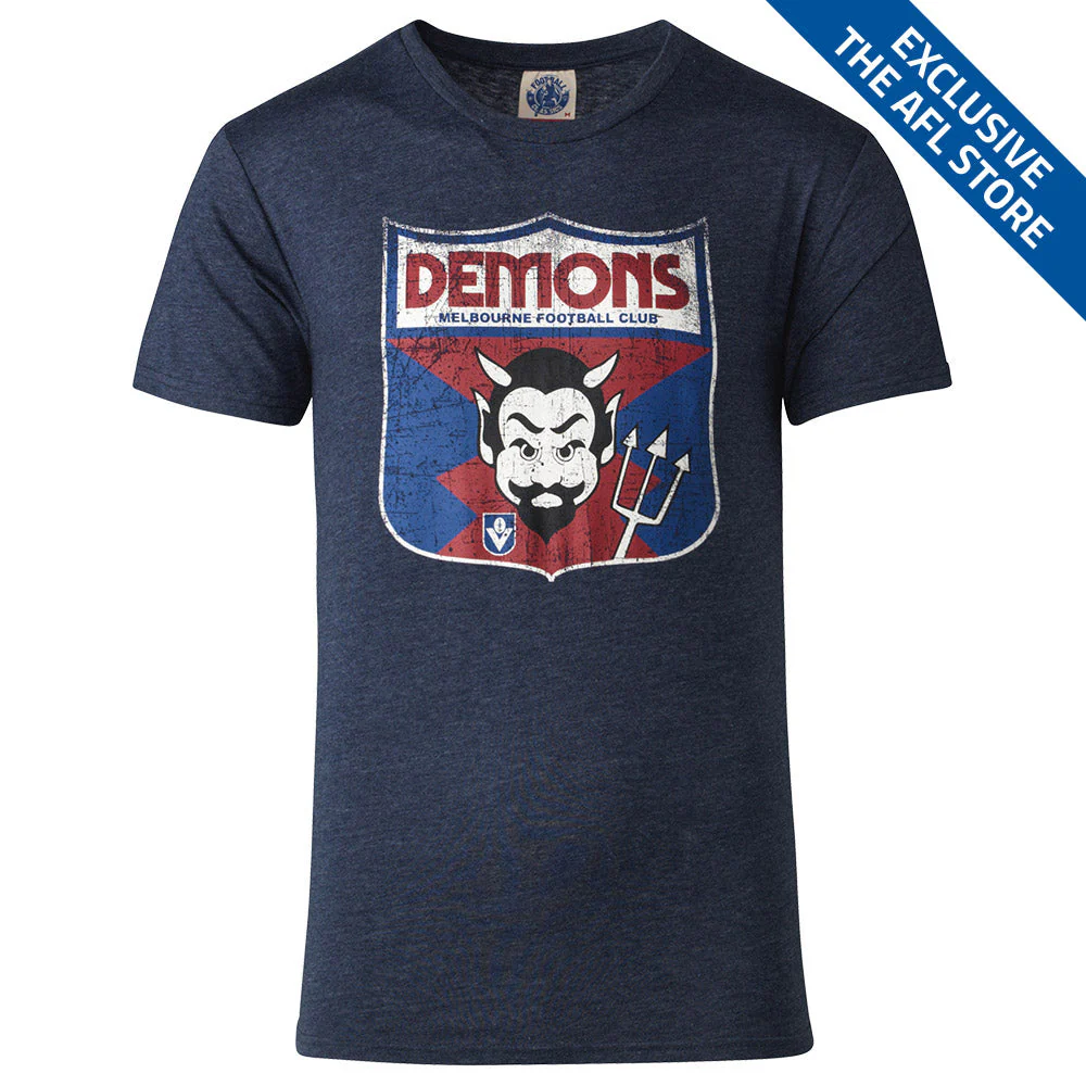 Melbourne Demons Mens Retro Shield Tee - Image 4