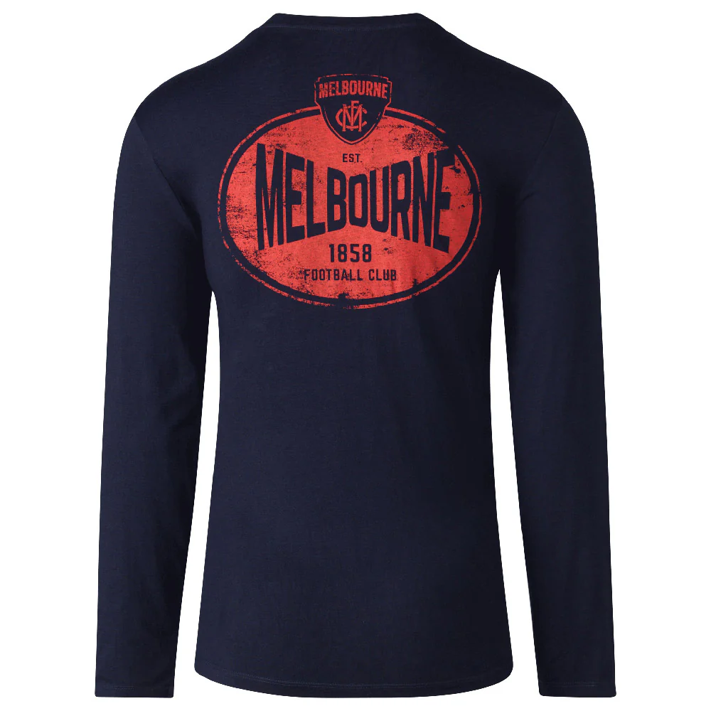 Melbourne Demons Mens Supporter Long Sleeve Tee - Image 2