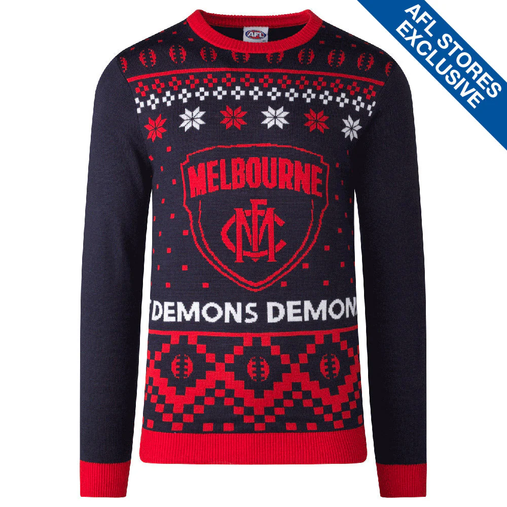 Melbourne Demons Mens Ugly Christmas Sweater - Image 3