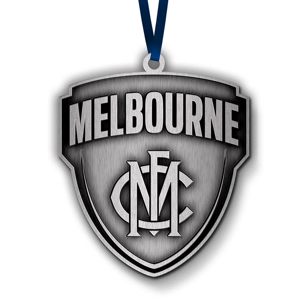 Melbourne Demons Metal Christmas Baubles Ornaments