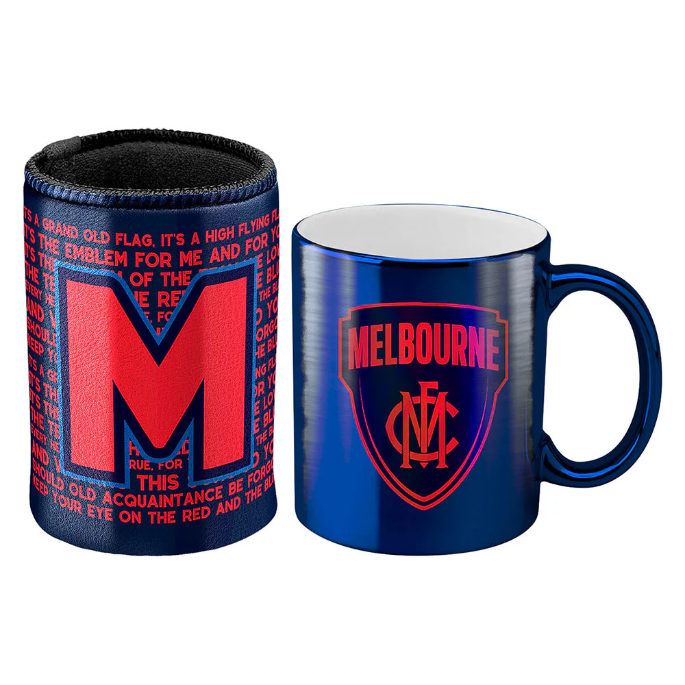 Melbourne Demons Metallic Can Cooler And Mug Pack - Image 2