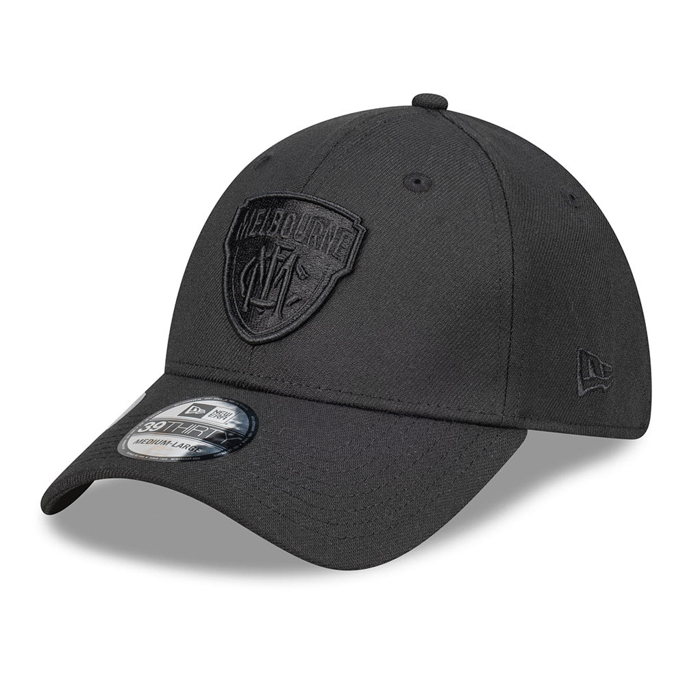 Melbourne Demons New Era 39thirty Black On Black Cap