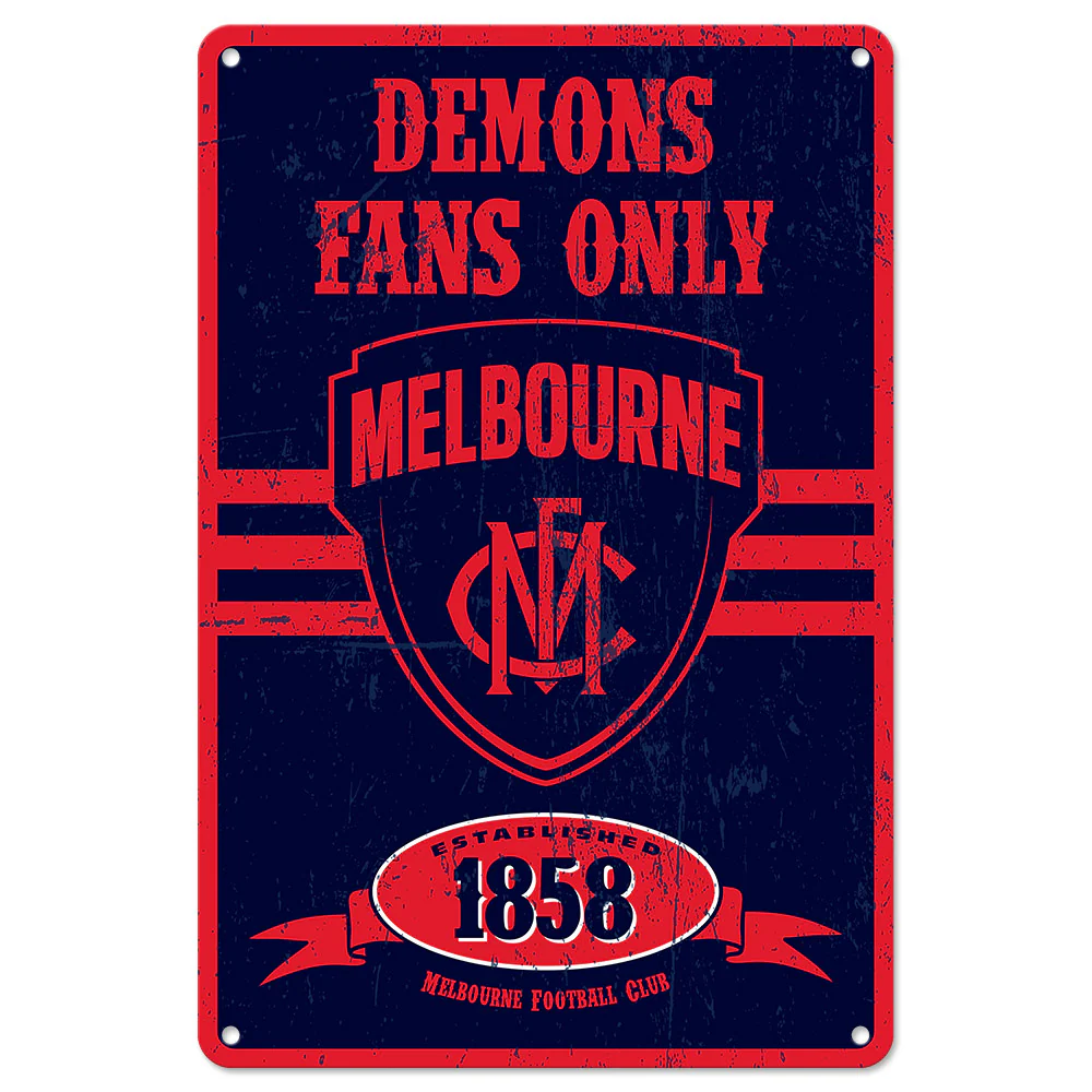 Melbourne Demons Retro Metal Sign