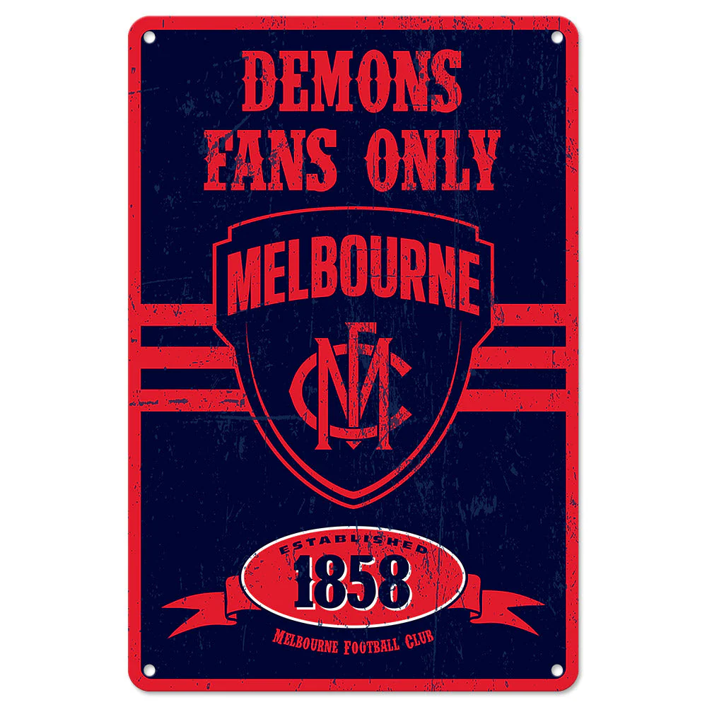 Melbourne Demons Retro Metal Sign - Image 2