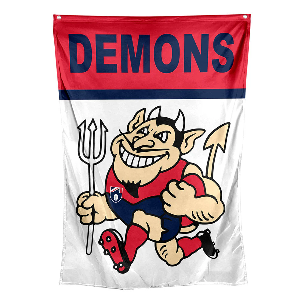 Melbourne Demons Retro Wall Flag - Image 2