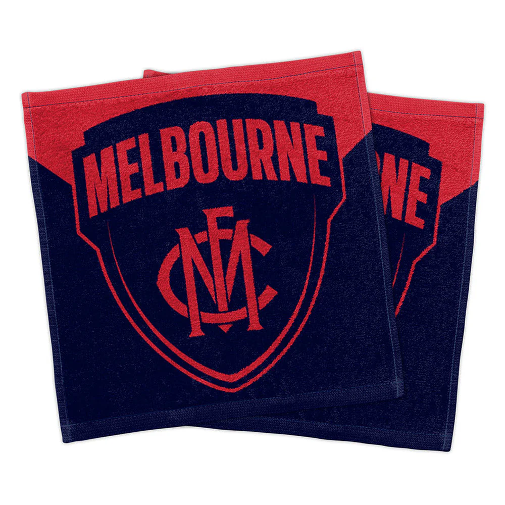 Melbourne Demons Set Of 2 Face Washers - Image 2