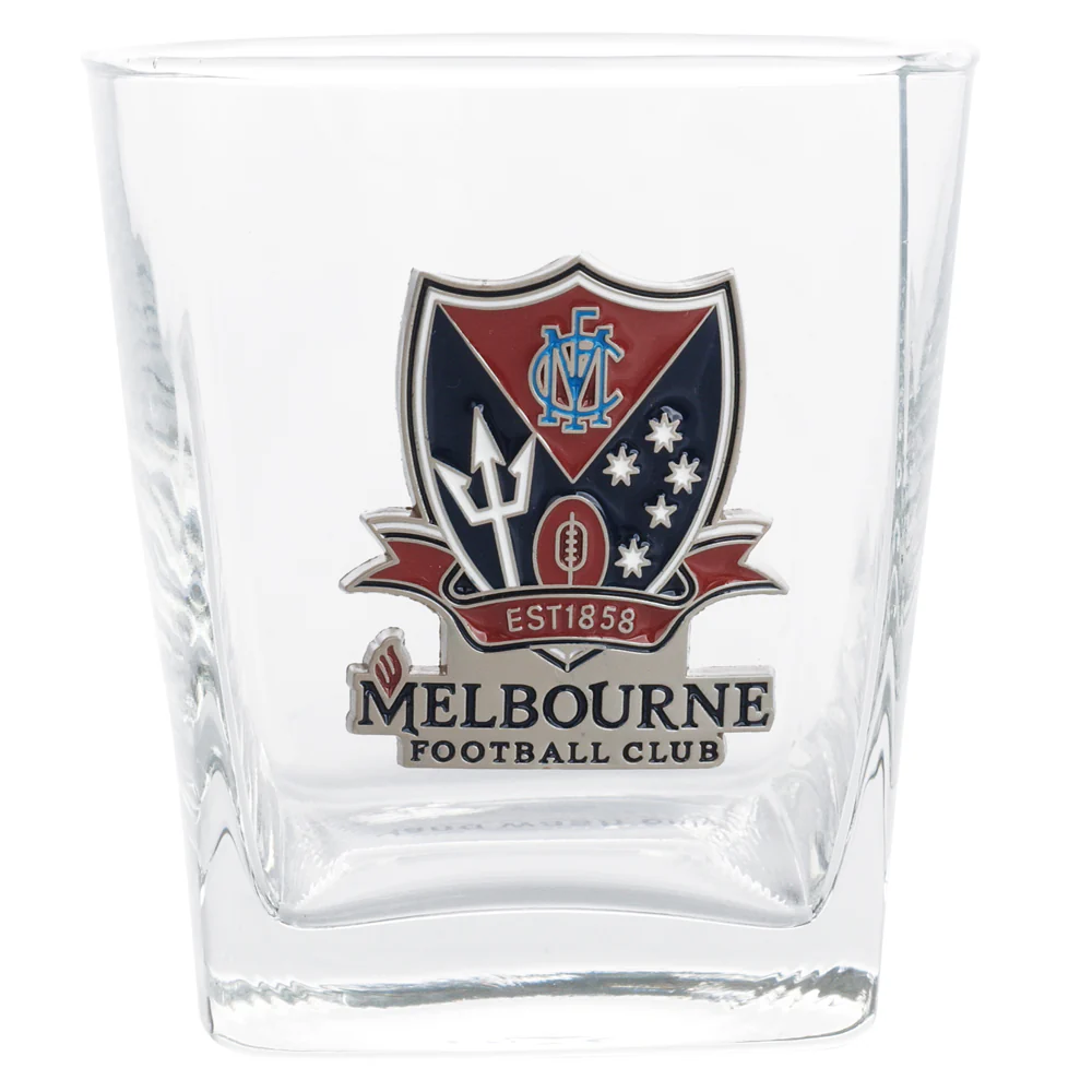 Melbourne Demons Spirit Glasses With Metal Badge