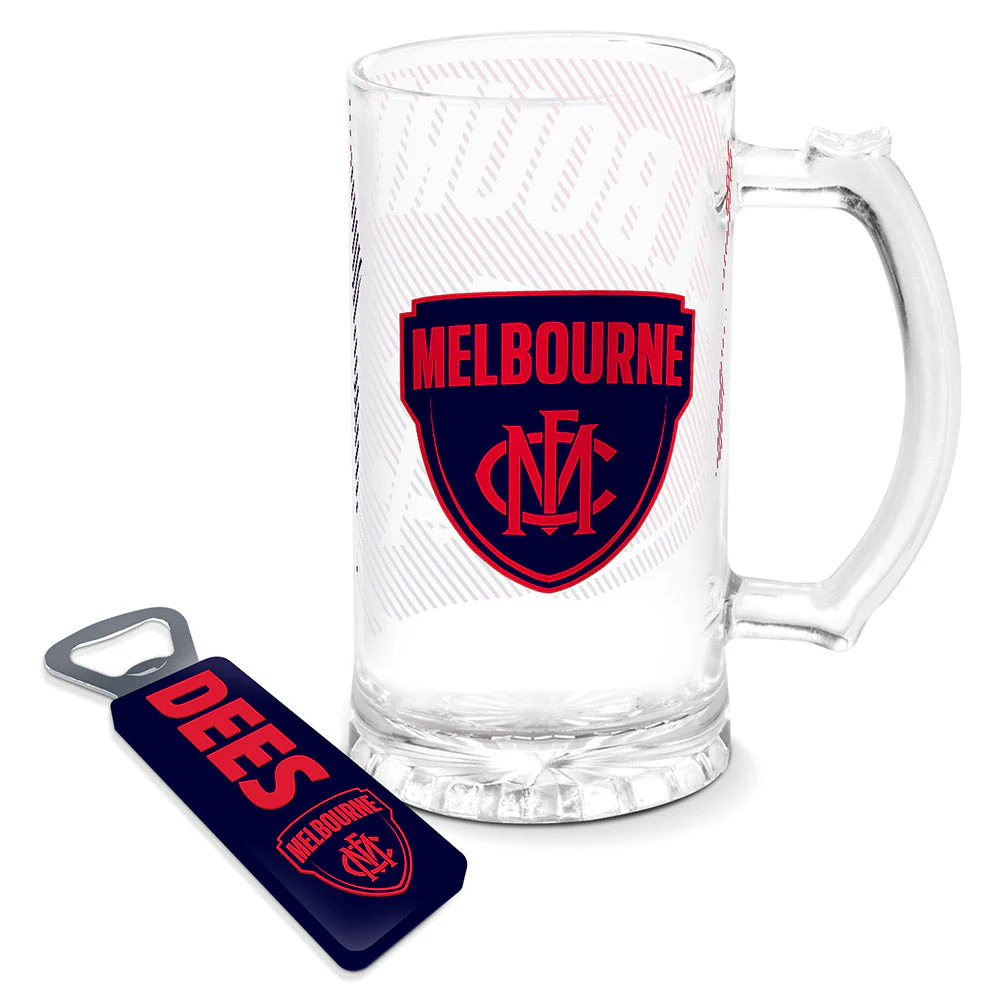Melbourne Demons Stein Glass & Opener Gift Pack - Image 2