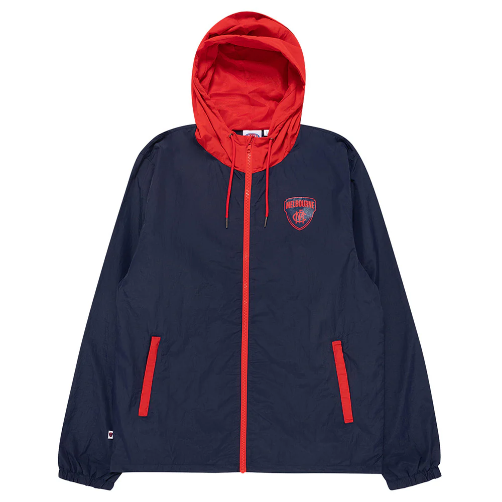Melbourne Demons Team Crest Full Zip Nylon Windbreaker