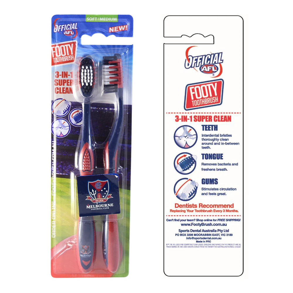 Melbourne Demons Toothbrushes - 2pk - Image 2