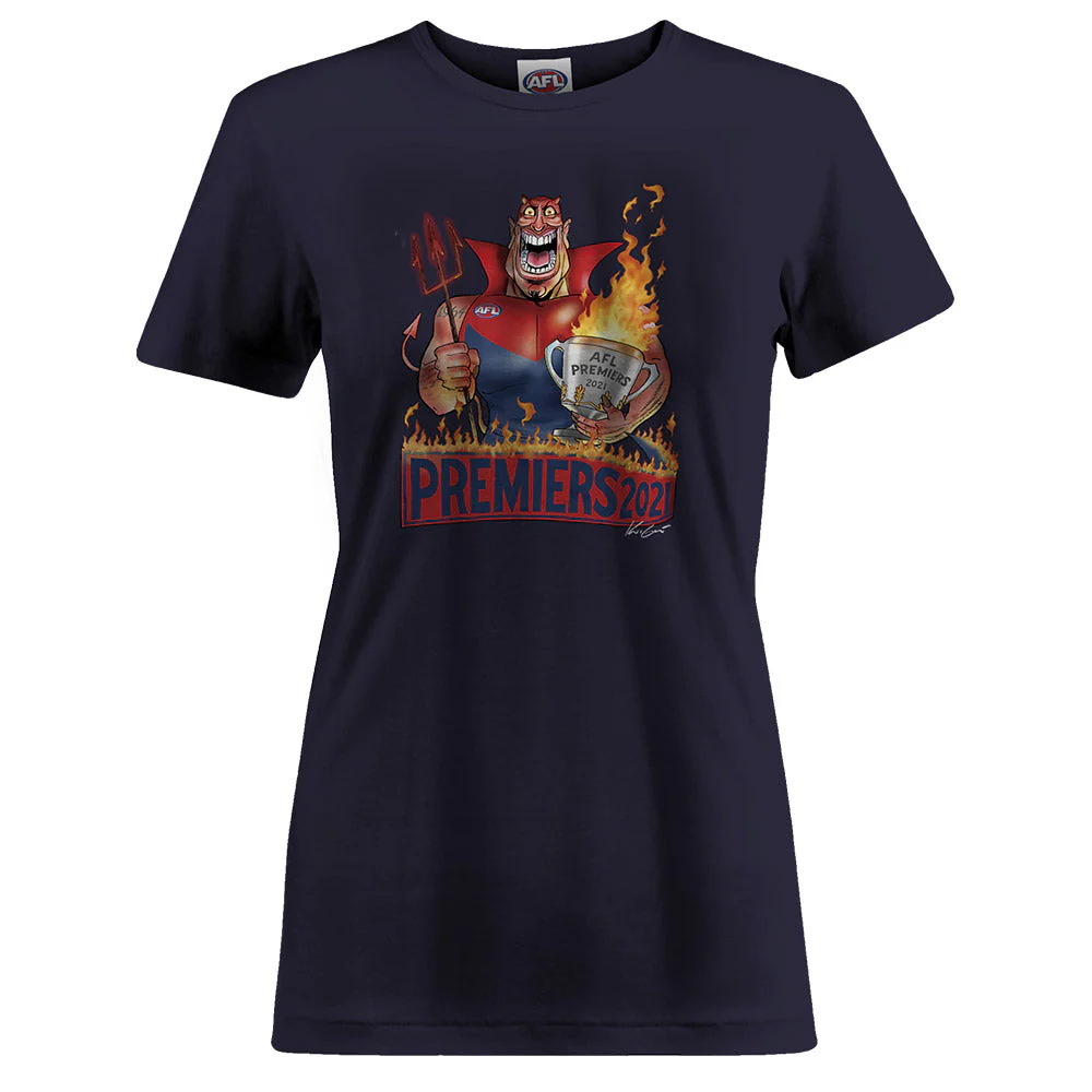 Melbourne Demons Women's 2021 Mark Knight Tee - Image 2
